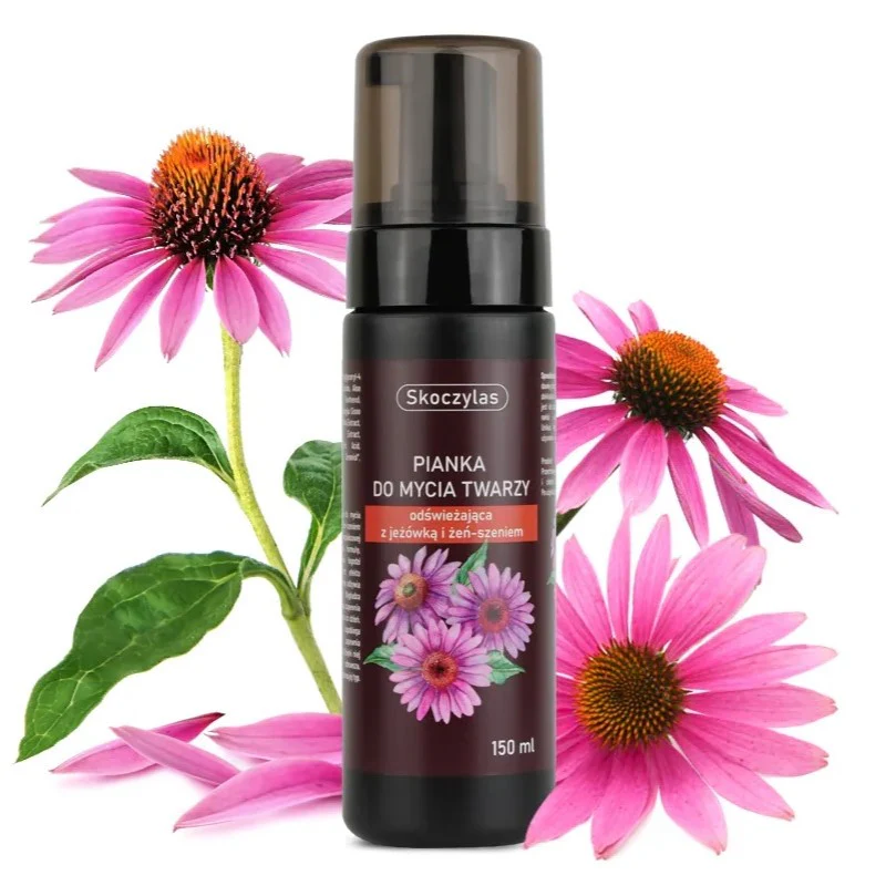Pianka do mycia twarzy odświeżająca z jeżówką i żeń-szeniem 150ml - Image 2