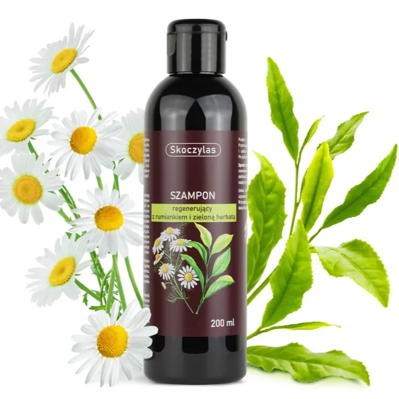Szampon regenerujący z rumiankiem i zieloną herbatą 200ml - Image 2
