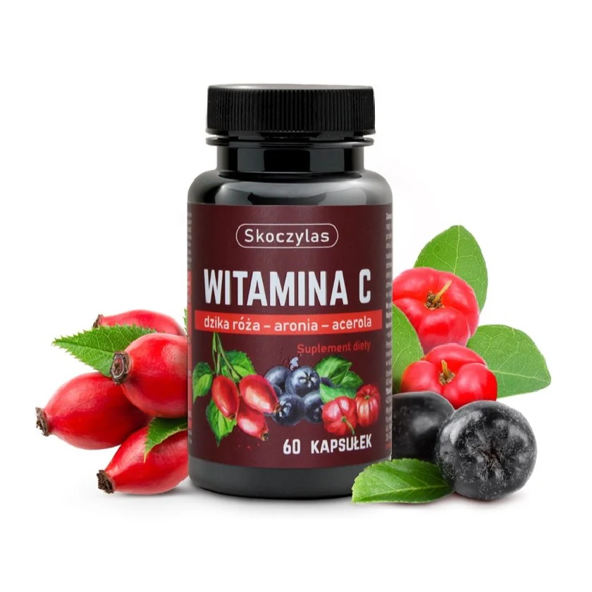 Witamina C Trio Dzika Róża + Aronia + Acerola suplement diety 60 kapsułek - Image 2