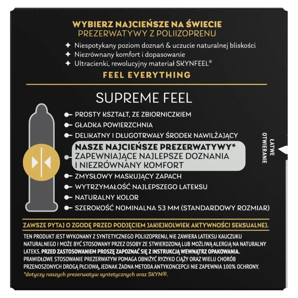 Supreme Feel cienkie nielatektowe prezerwatywy 3szt. - Image 2