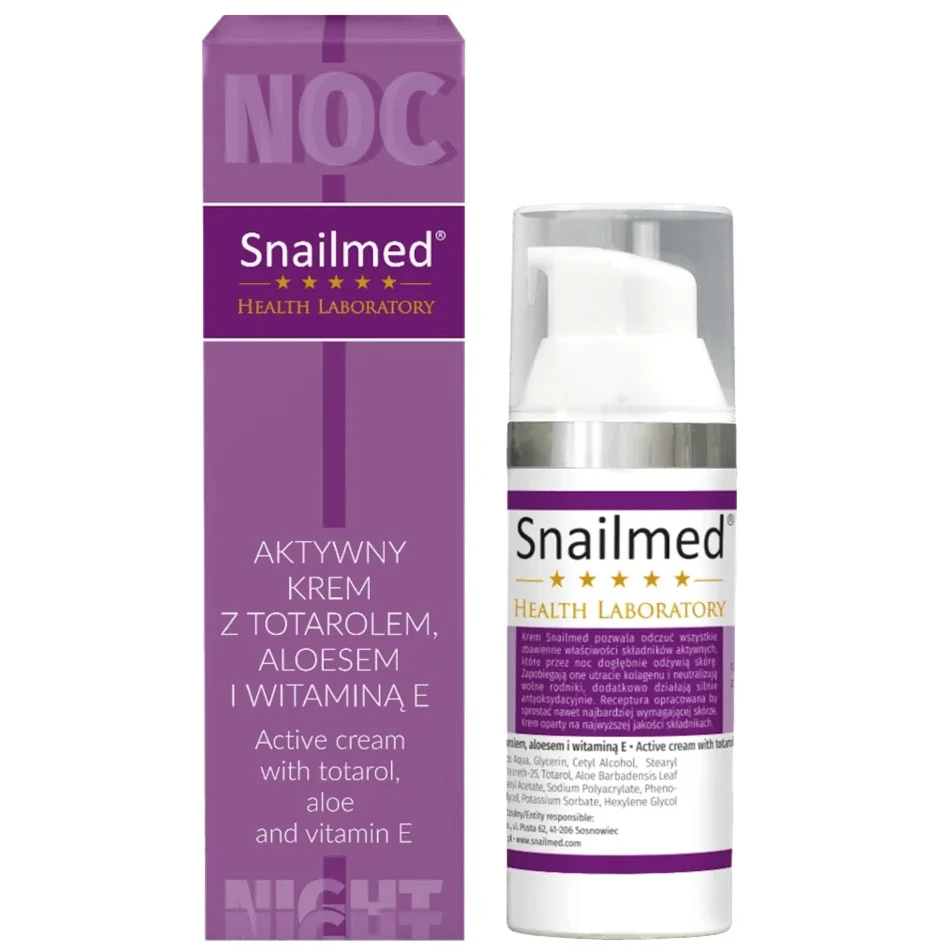Kojąco-normalizujący krem do twarzy na noc z totarolem i aloesem 30ml