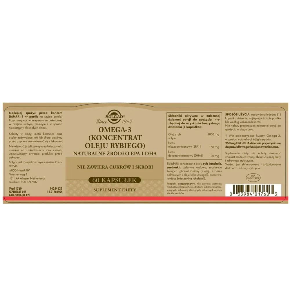 Omega 3 suplement diety 60 kapsułek - Image 2