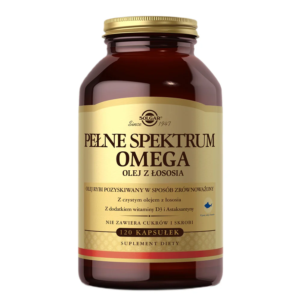 Pełne Spektrum Omega olej z łososia suplement diety 120 kapsułek