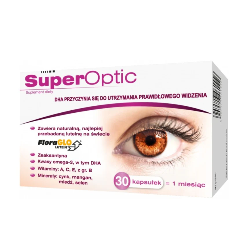 SuperOptic suplement diety ze składnikami wspierającymi prawidłowe widzenie 30 kapsułek