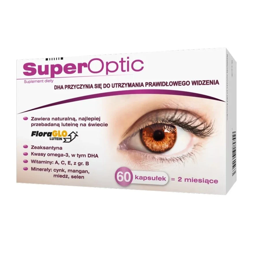 SuperOptic suplement diety ze składnikami wspierającymi prawidłowe widzenie 60 kapsułek