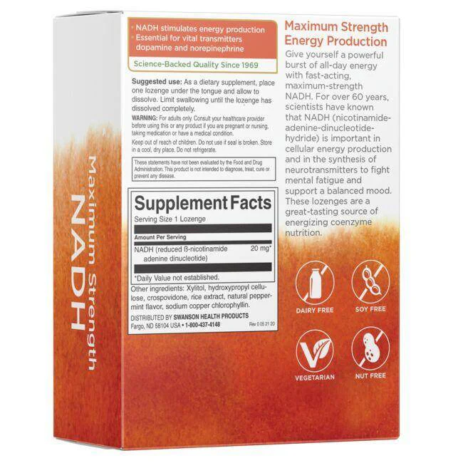 Maximum Strength NADH Fast-Acting 20 mg suplement diety 30 tabletek - Image 2