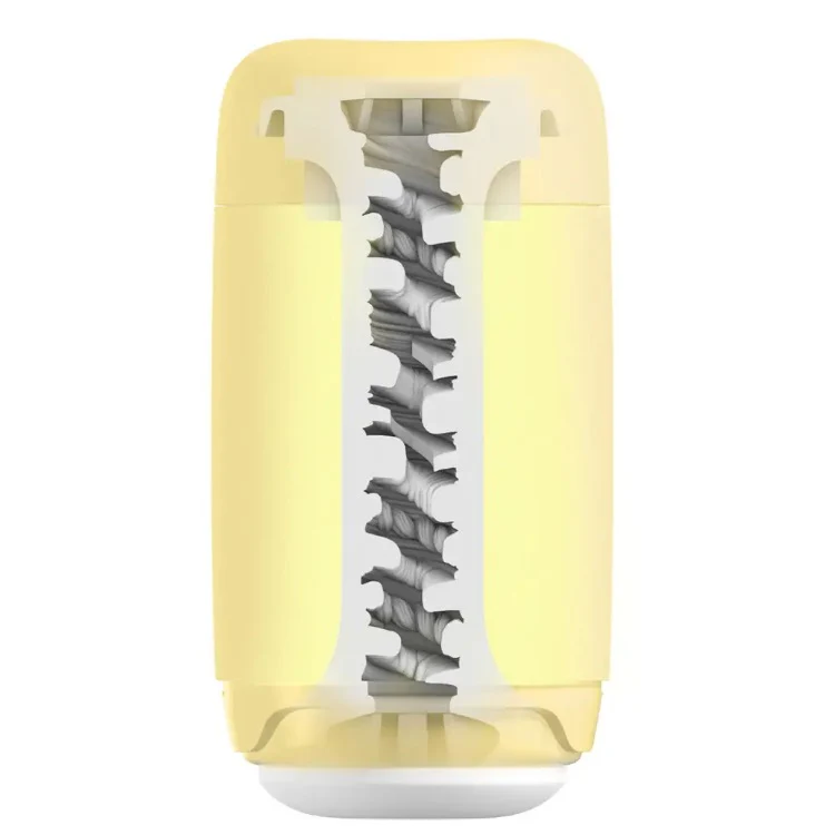 Puffy masturbator dla mężczyzn Custard Yellow - Image 2