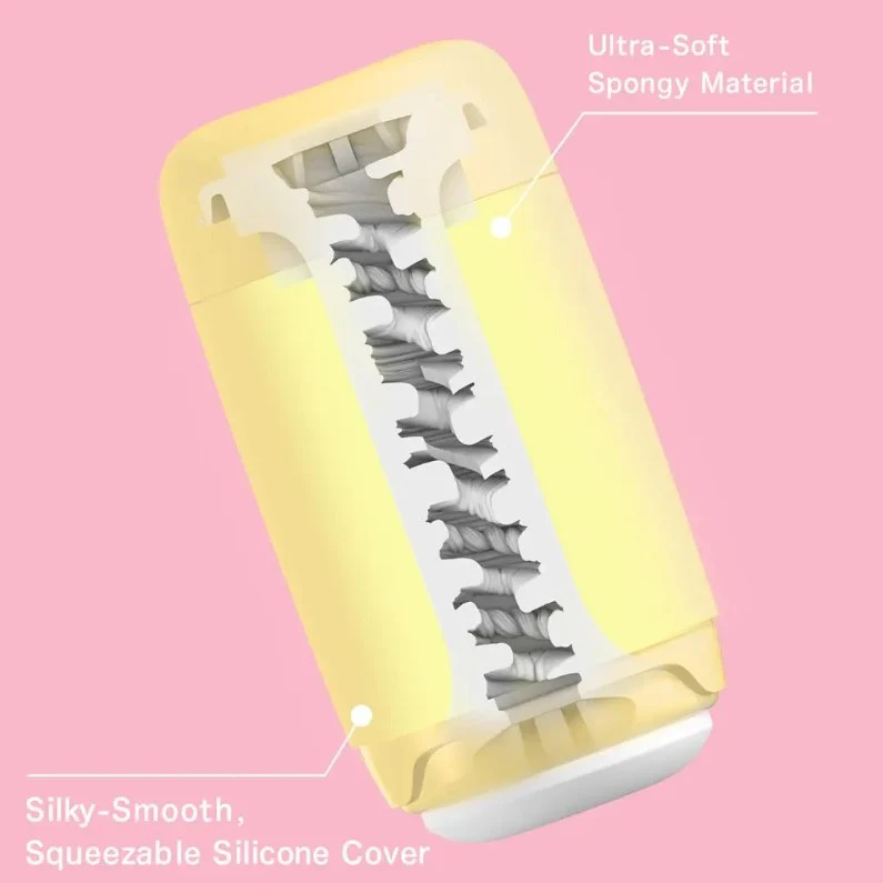Puffy masturbator dla mężczyzn Custard Yellow - Image 4