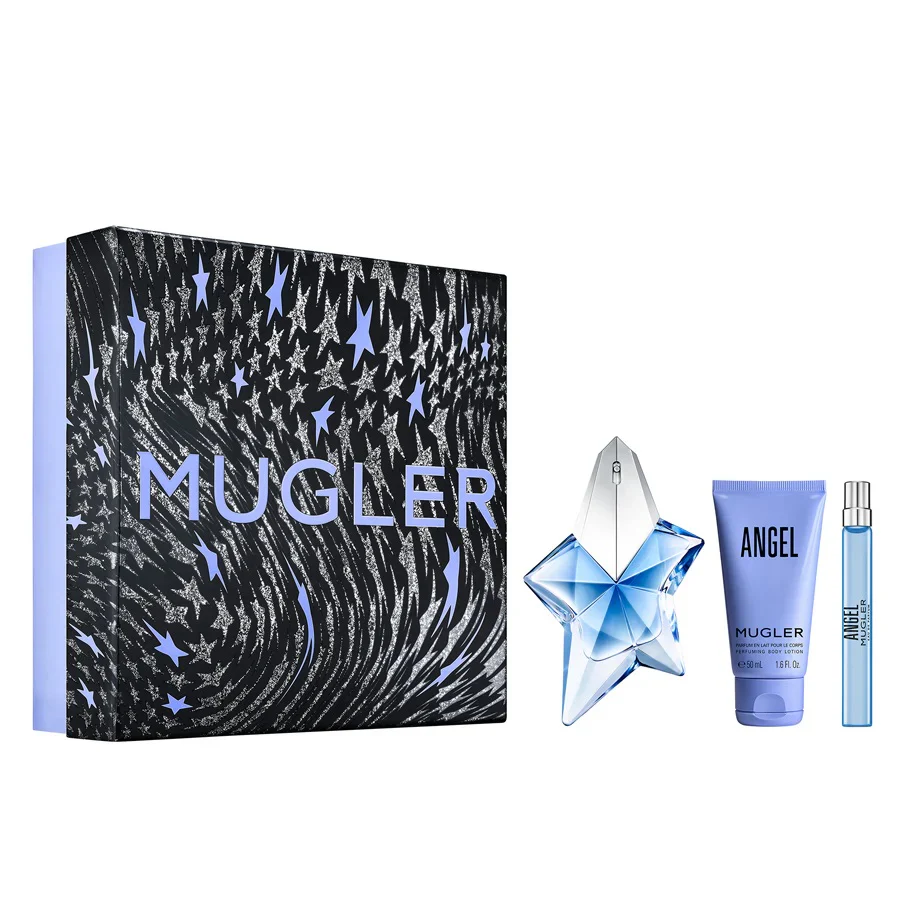 Angel zestaw woda perfumowana spray 50ml + balsam do ciała 50ml + woda perfumowana spray 10ml