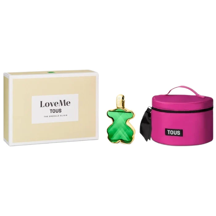 LoveMe The Emerald Elixir zestaw perfumy spray 90ml + kosmetyczka