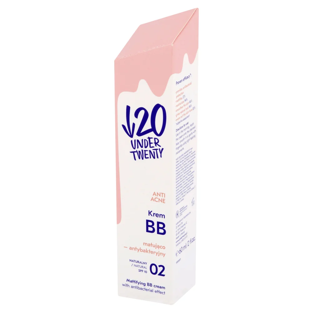 Anti Acne matująco-antybakteryjny krem BB 02 Naturalny 60ml - Image 2