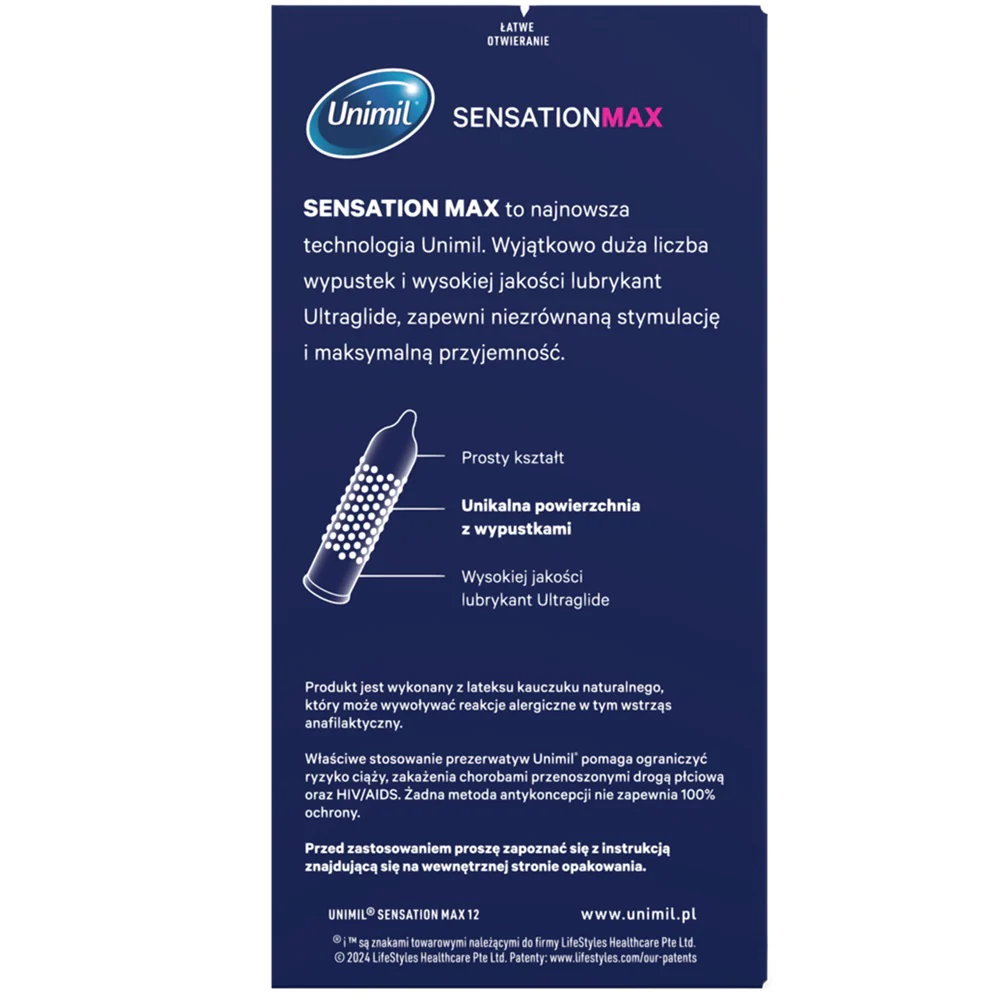Senstation Max prezerwatywy z największa liczbą wypustek 12szt - Image 2