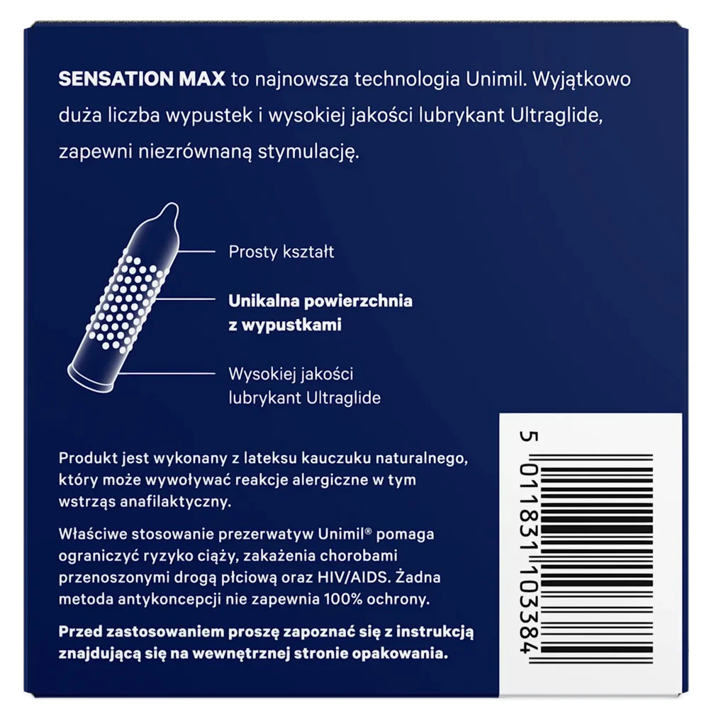 Senstation Max prezerwatywy z największa liczbą wypustek 3szt. - Image 2