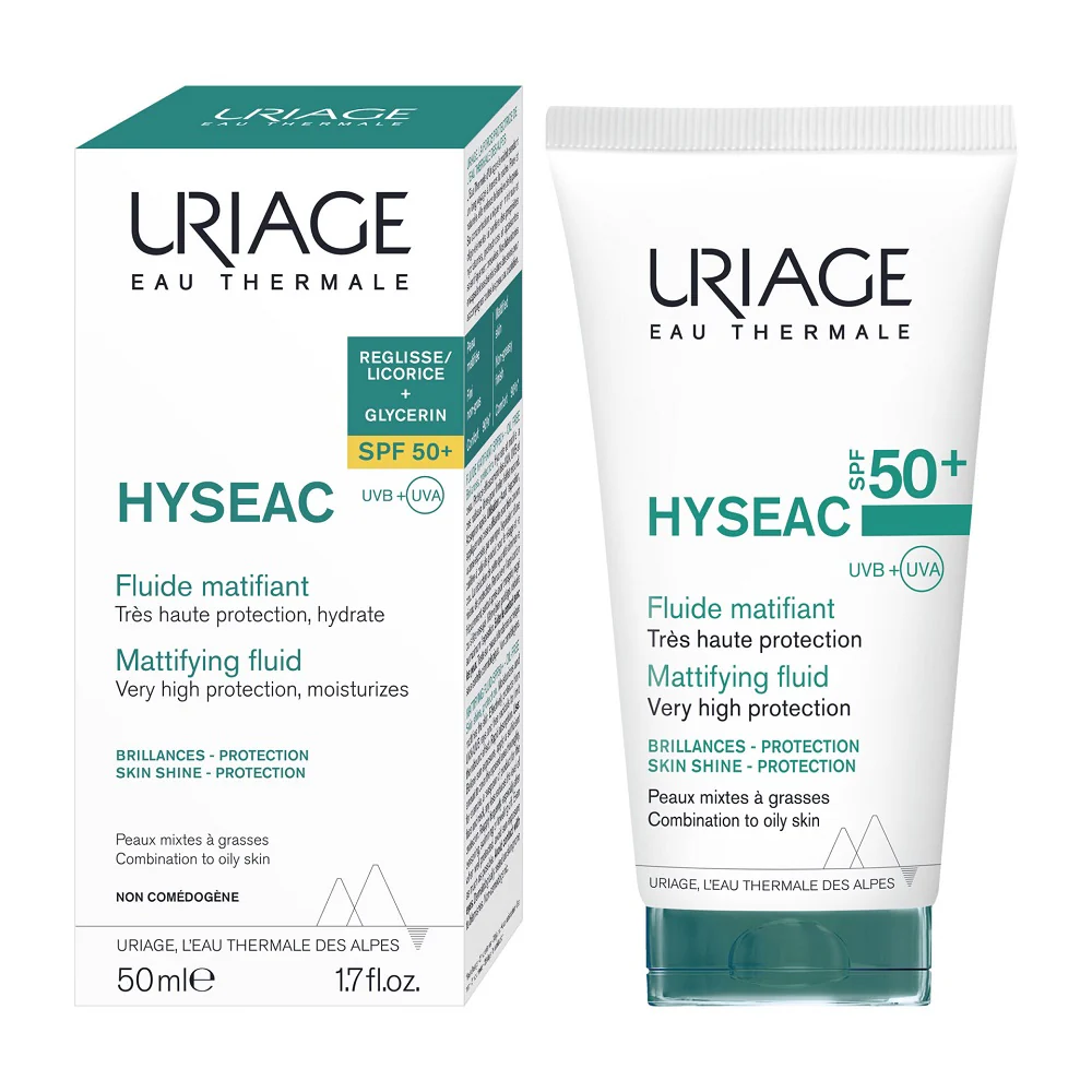 Hyseac matujący fluid przeciwsłoneczny SPF50+ 50ml - Image 2