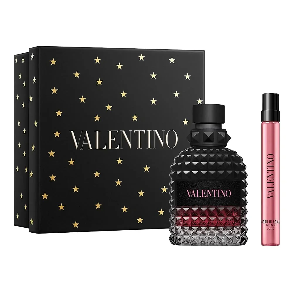 Uomo Born In Roma Intense zestaw woda perfumowana spray 50ml + woda perfumowana spray 10ml