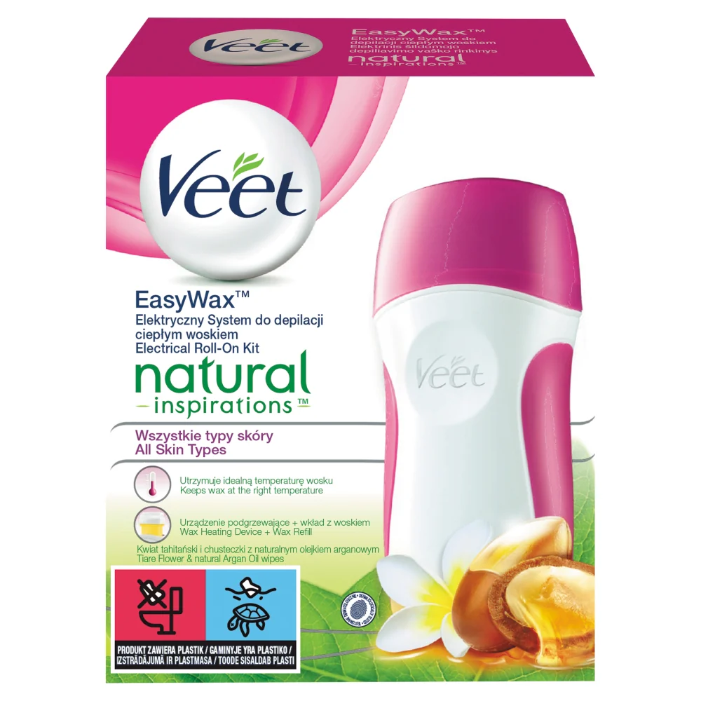 Easy Wax Natural Inspirations elektryczny system do depilacji ciepłym woskiem i wkład 50ml