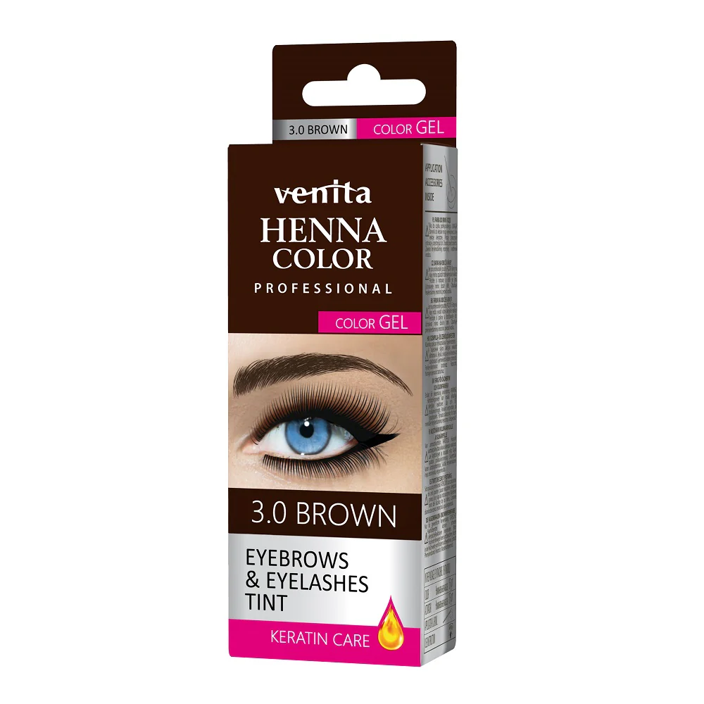 Henna Color Gel żelowa farba do brwi i rzęs 1.0 Black - Image 3