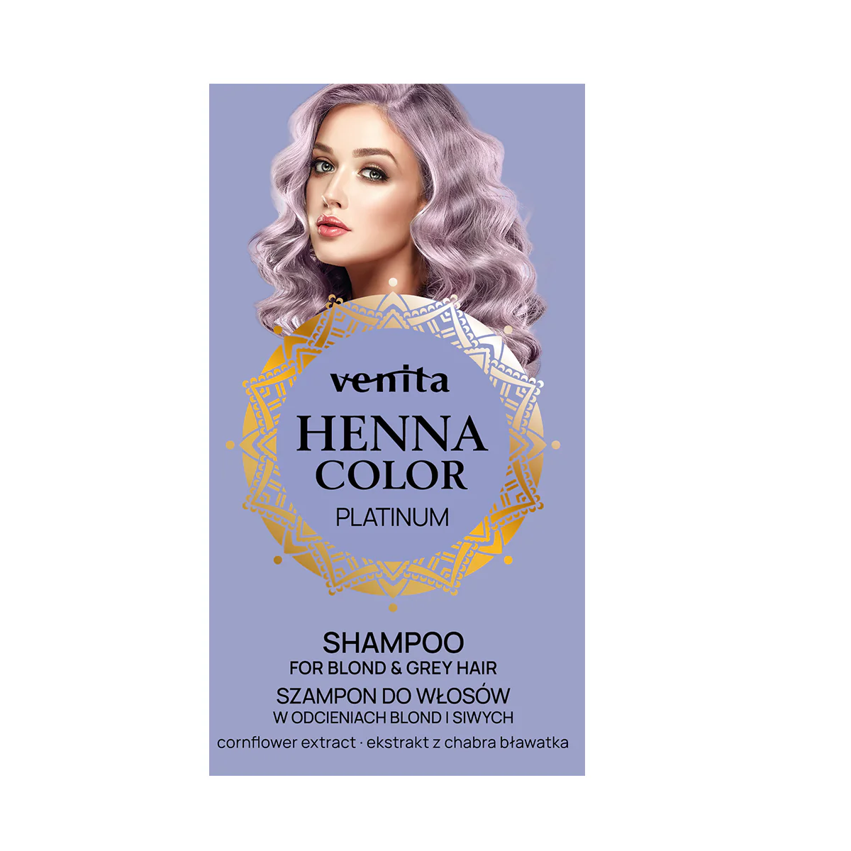Henna Color Platinum szampon do włosów blond i siwych 300ml - Image 3