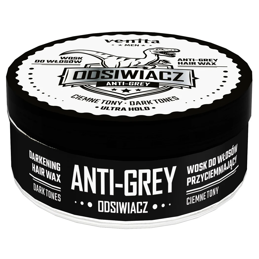 Men Odsiwiacz wosk do włosów przyciemniający ciemne tony 75g