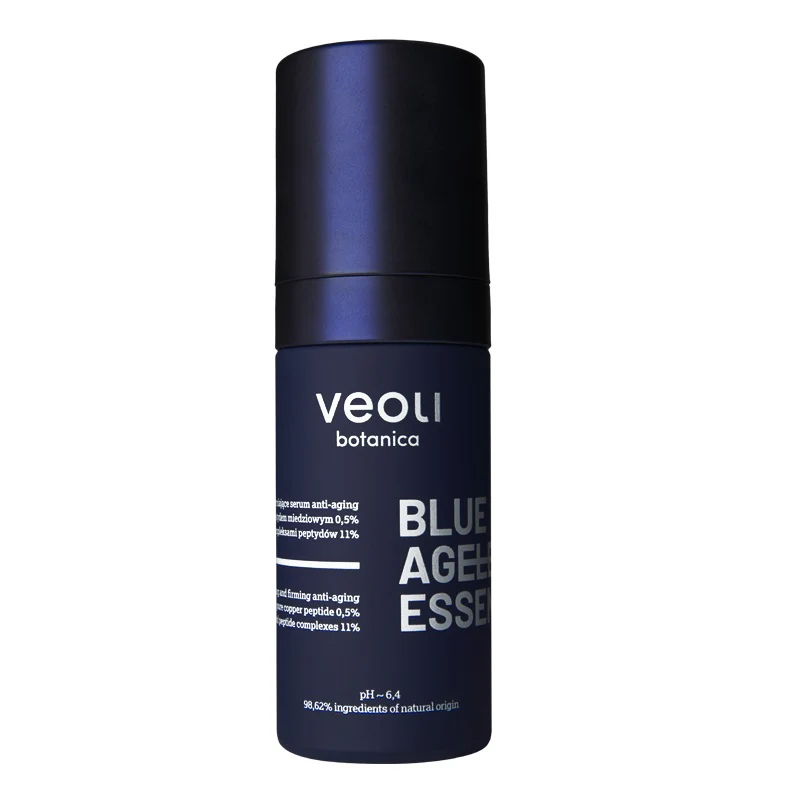 Blue Ageless Essence wypełniająco-ujędrniające serum anti-aging z czystym peptydem miedziowym 0.5% i kompleksami peptydów 11% 30ml - Image 2