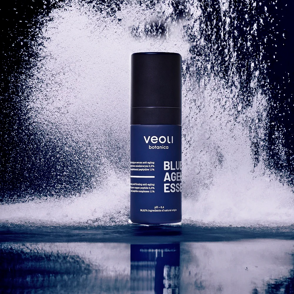 Blue Ageless Essence wypełniająco-ujędrniające serum anti-aging z czystym peptydem miedziowym 0.5% i kompleksami peptydów 11% 30ml - Image 6