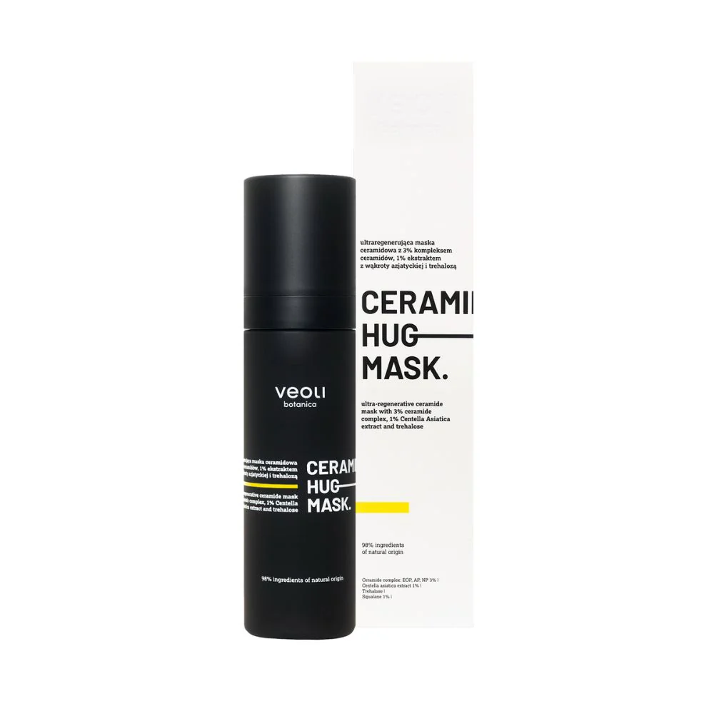 Ceramide Hug Mask ultraregenerująca maska ceramidowa z 3% kompleksem ceramidów 1% ekstraktem z wąkroty azjatyckiej i trehalozą 50ml