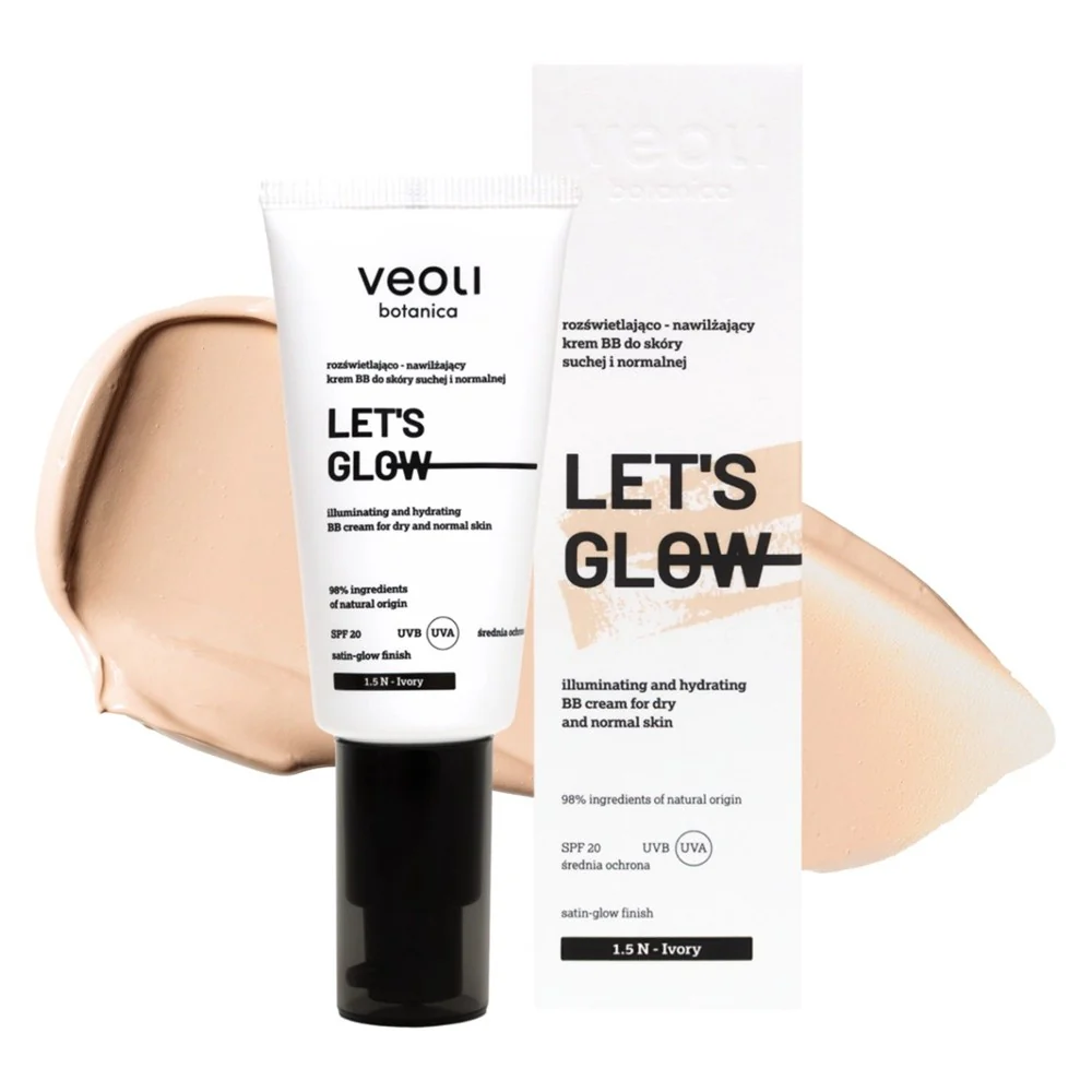 Let's Glow rozświetlająco-nawilżający krem BB do skóry suchej i normalnej 30ml - Image 3