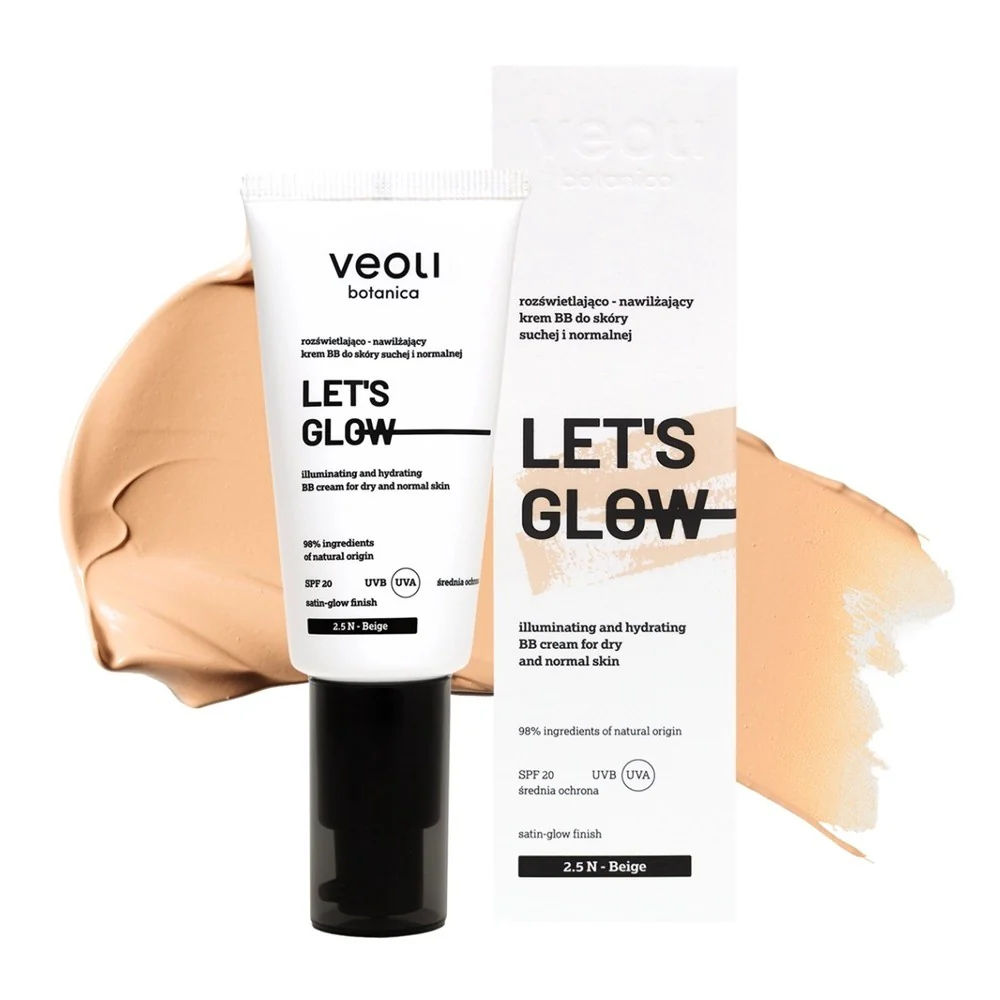 Let's Glow rozświetlająco-nawilżający krem BB do skóry suchej i normalnej 30ml - Image 4
