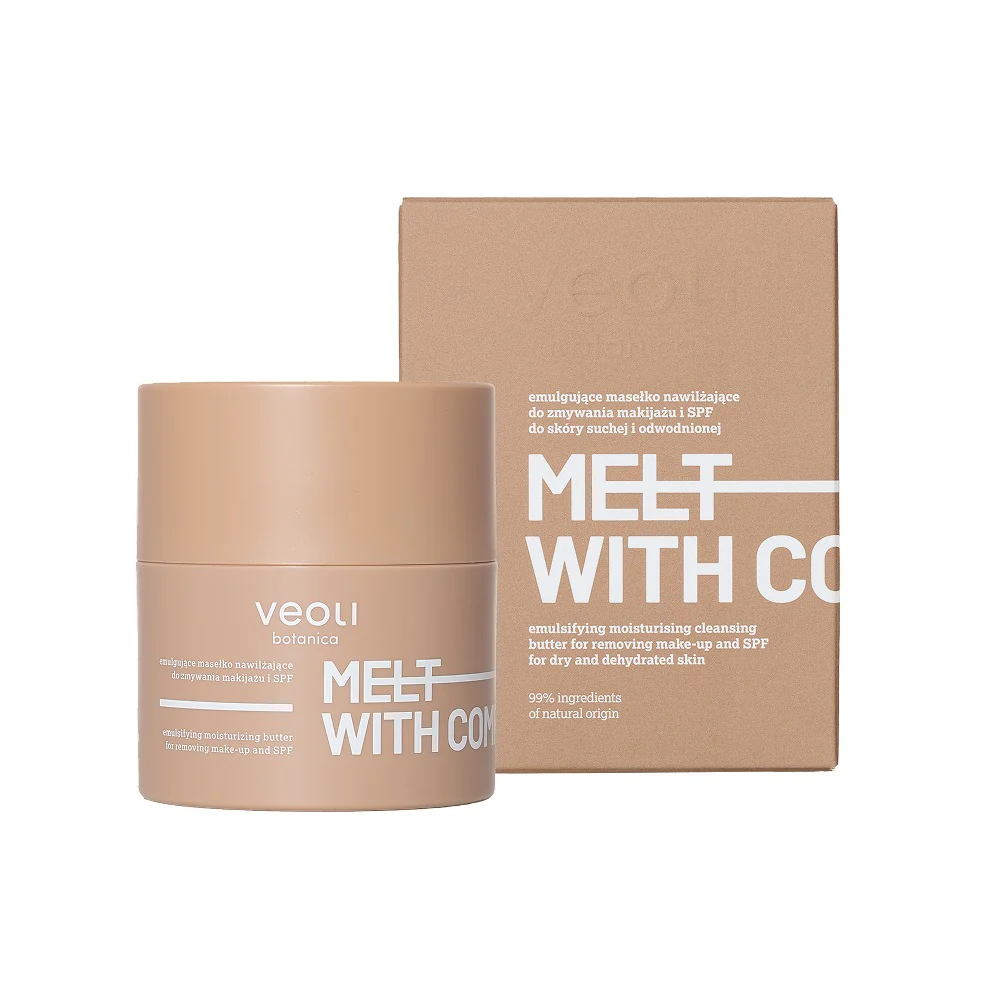 Melt With Comfort emulgujące masełko nawilżające do zmywania makijażu i SPF do skóry suchej i odwodnionej 40g - Image 3