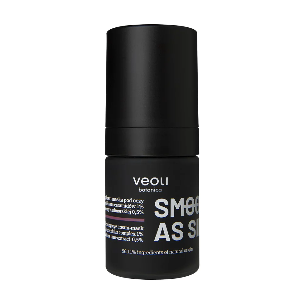 Smooth As Silk naprawczo-ujędrniający krem-maska pod oczy z trehalozą 5% kompleksem ceramidów 1% i ekstraktem z sosny nadmorskiej 0.5% 15ml