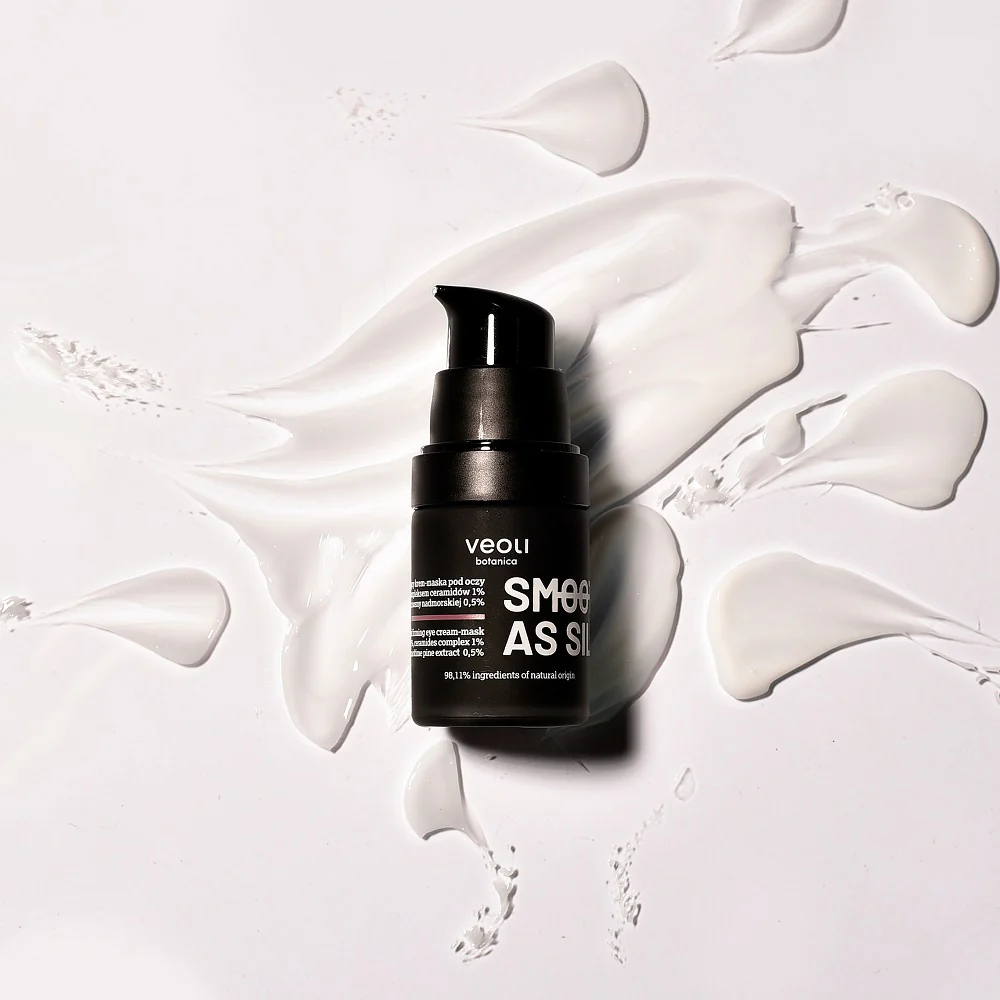 Smooth As Silk naprawczo-ujędrniający krem-maska pod oczy z trehalozą 5% kompleksem ceramidów 1% i ekstraktem z sosny nadmorskiej 0.5% 15ml - Image 3