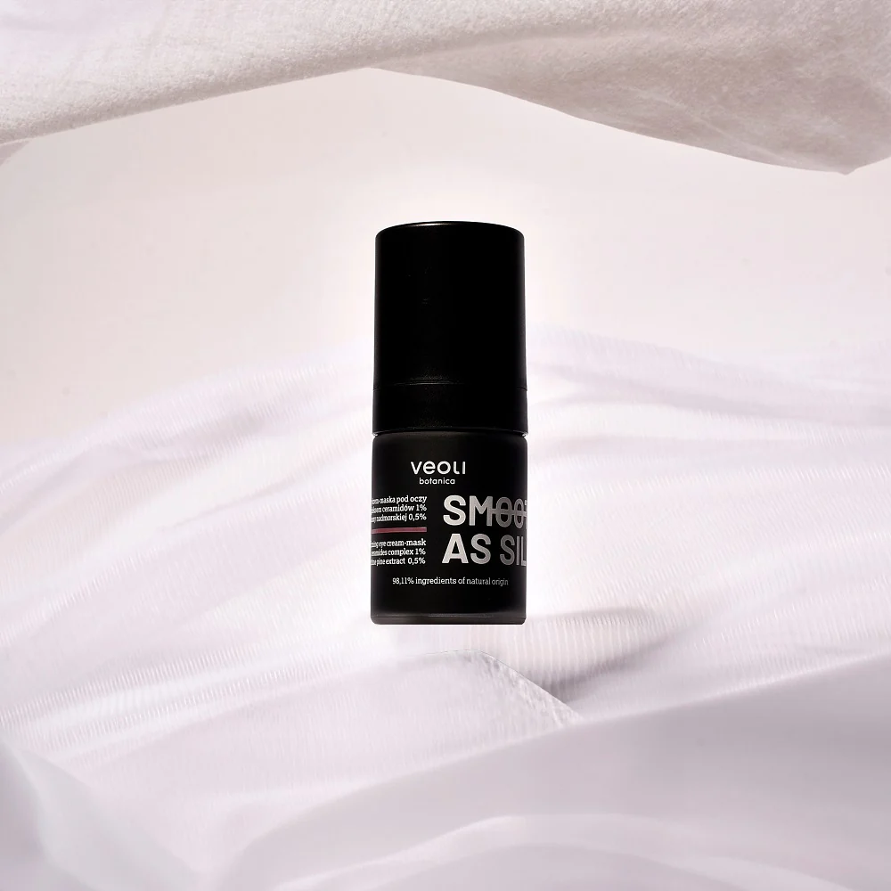 Smooth As Silk naprawczo-ujędrniający krem-maska pod oczy z trehalozą 5% kompleksem ceramidów 1% i ekstraktem z sosny nadmorskiej 0.5% 15ml - Image 4