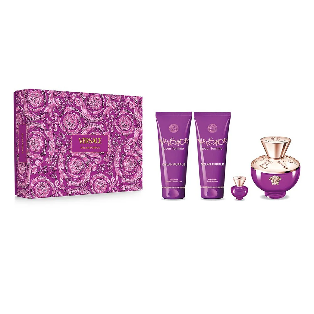 Dylan Purple Pour Femme zestaw woda perfumowana spray 100ml + balsam do ciała 100ml + żel pod prysznic 100ml + woda perfumowana 5ml