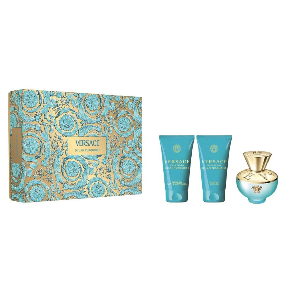 Dylan Turquoise Pour Femme zestaw woda toaletowa spray 50ml + żel do ciała 50ml + żel pod prysznic 50ml