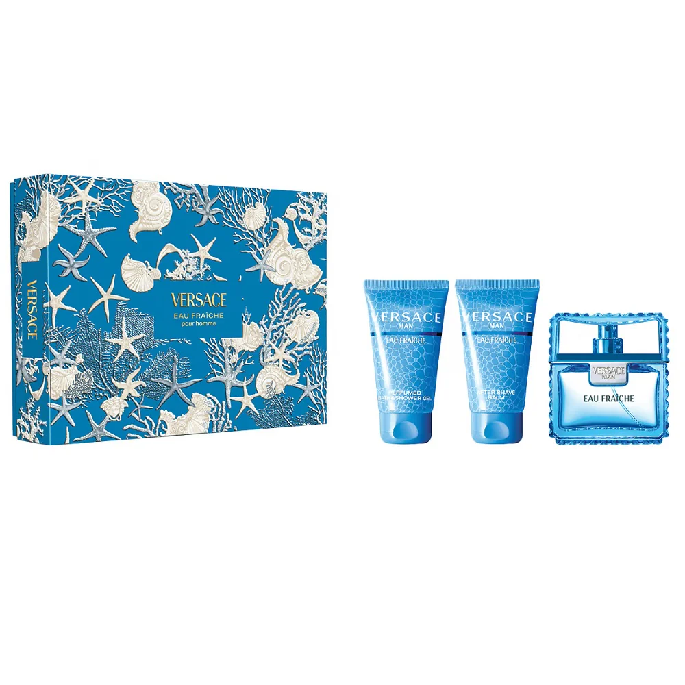 Eau Fraiche Pour Homme zestaw woda toaletowa spray 50ml + żel pod prysznic 50ml + balsam po goleniu 50ml