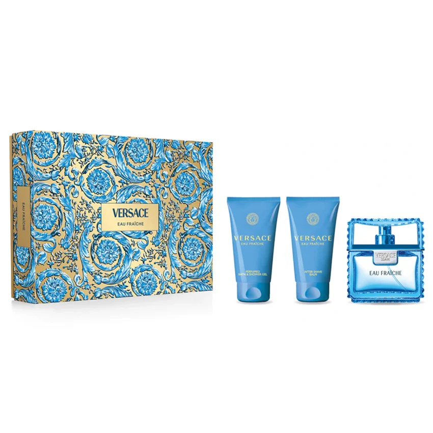 Man Eau Fraiche zestaw woda toaletowa spray 50ml + żel pod prysznic 50ml + balsam po goleniu 50ml
