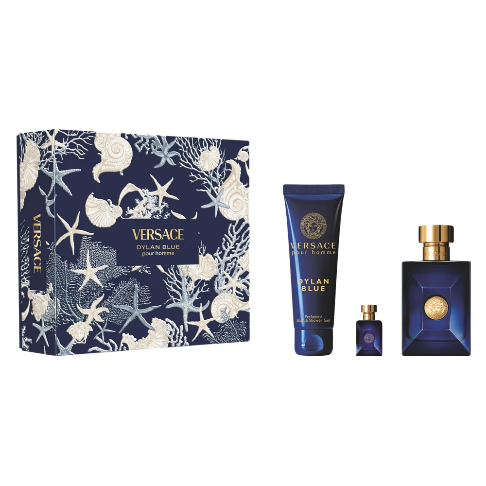 Pour Homme Dylan Blue zestaw woda toaletowa spray 100ml + żel pod prysznic 150ml + miniatura wody toaletowej 5ml
