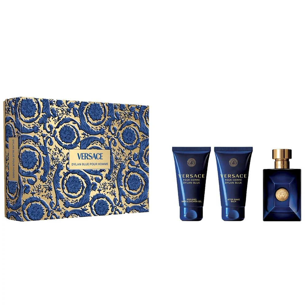 Pour Homme Dylan Blue zestaw woda toaletowa spray 50ml + żel pod prysznic 50ml + balsam po goleniu 50ml