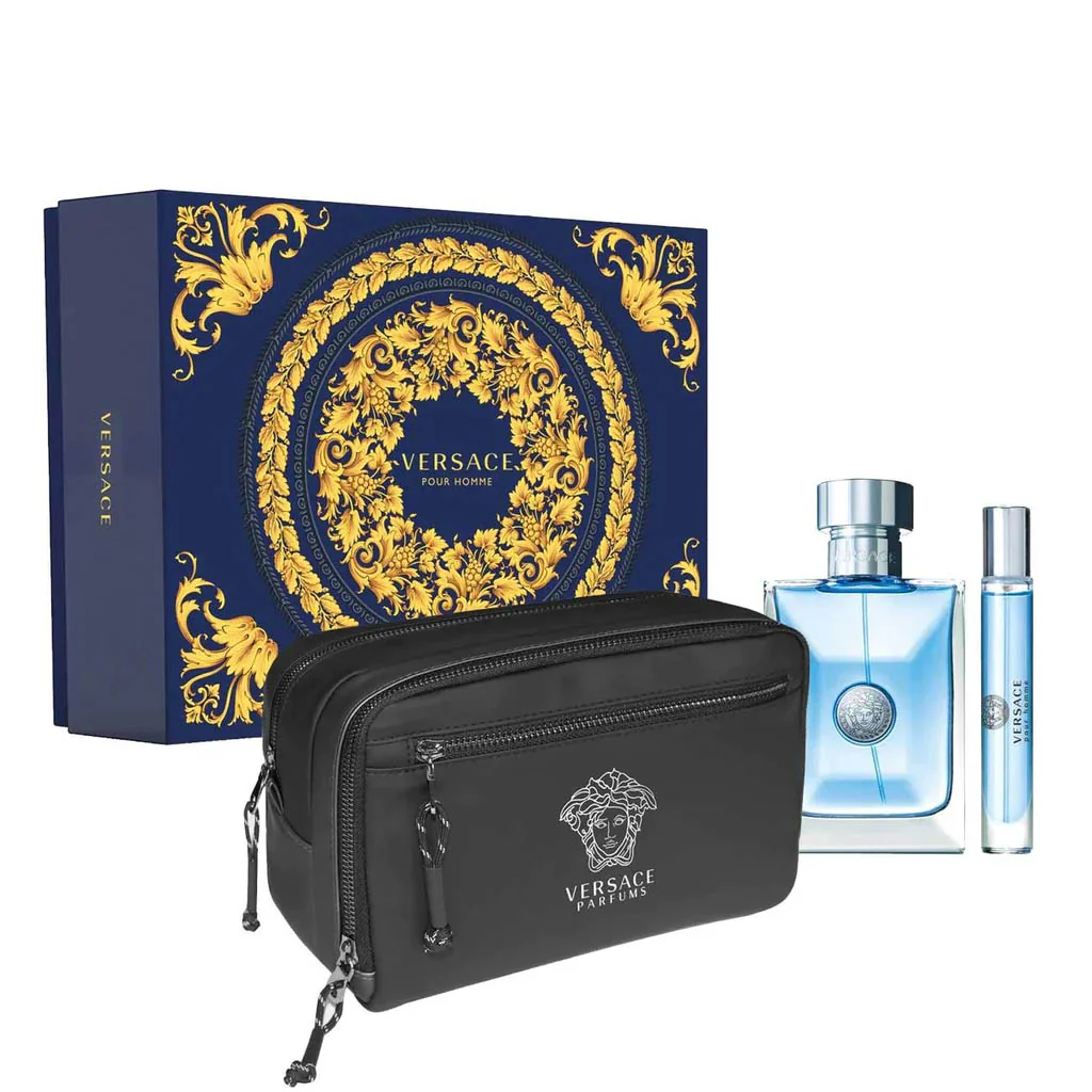 Pour Homme zestaw woda toaletowa spray 100ml + miniatura wody toaletowej spray 10ml + kosmetyczka