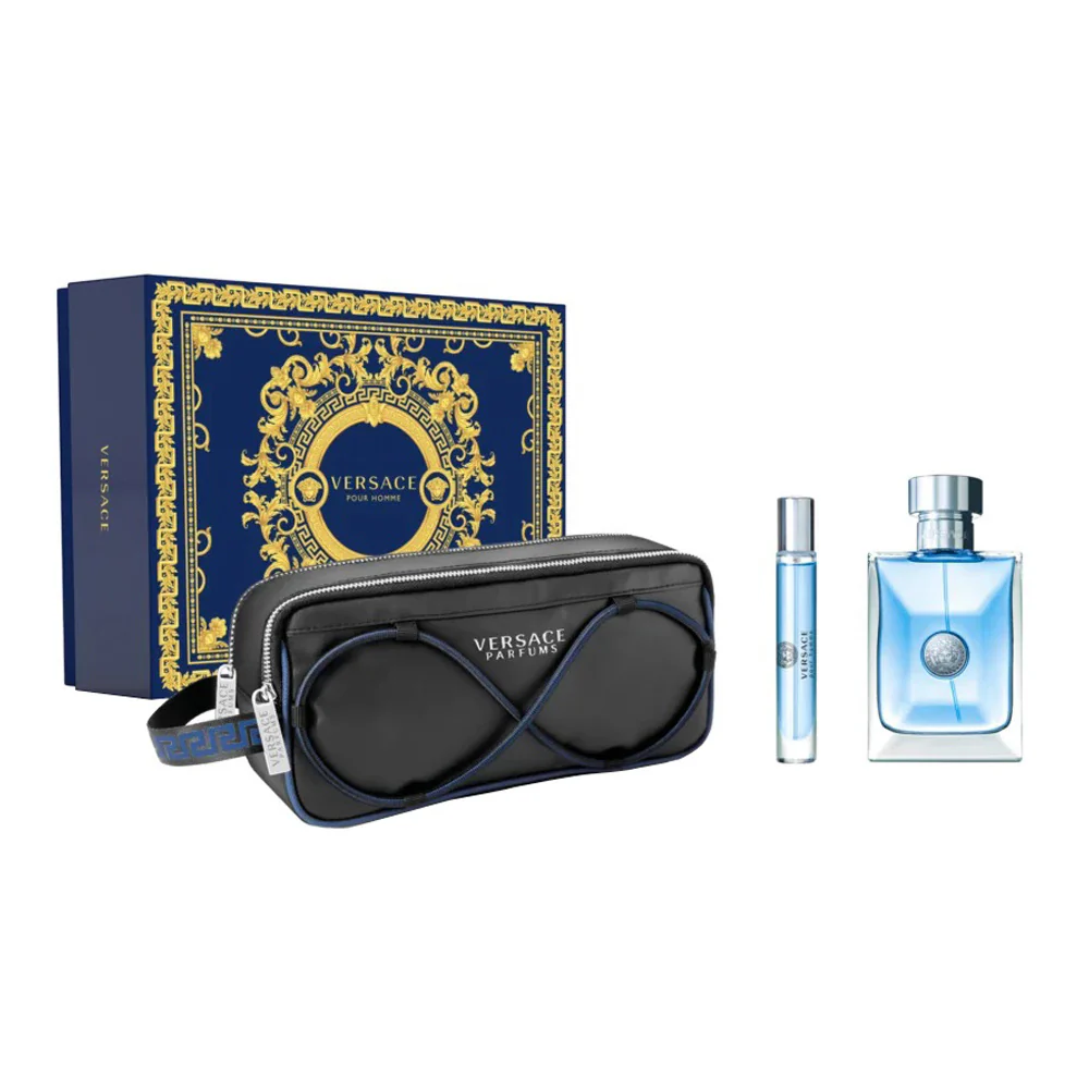 Pour Homme zestaw woda toaletowa spray 100ml + woda toaletowa spray 10ml + kosmetyczka