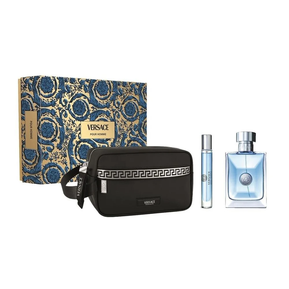 Pour Homme zestaw woda toaletowa spray 100ml + woda toaletowa spray 10ml + kosmetyczka