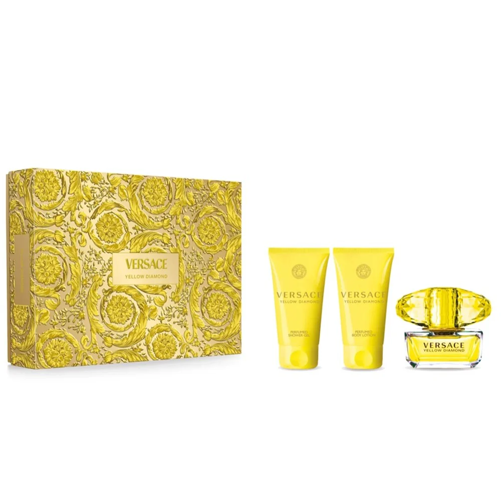 Yellow Diamond zestaw woda toaletowa spray 50ml + żel pod prysznic 50ml + balsam do ciała 50ml