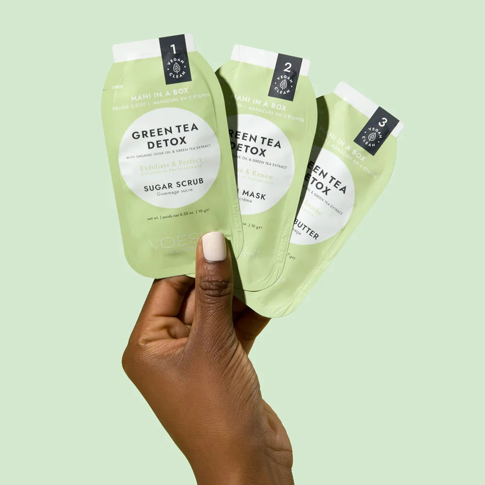 Mani Moments Duo 2 zestawy do 3-etapowego manicure Green Tea Detox - Image 3