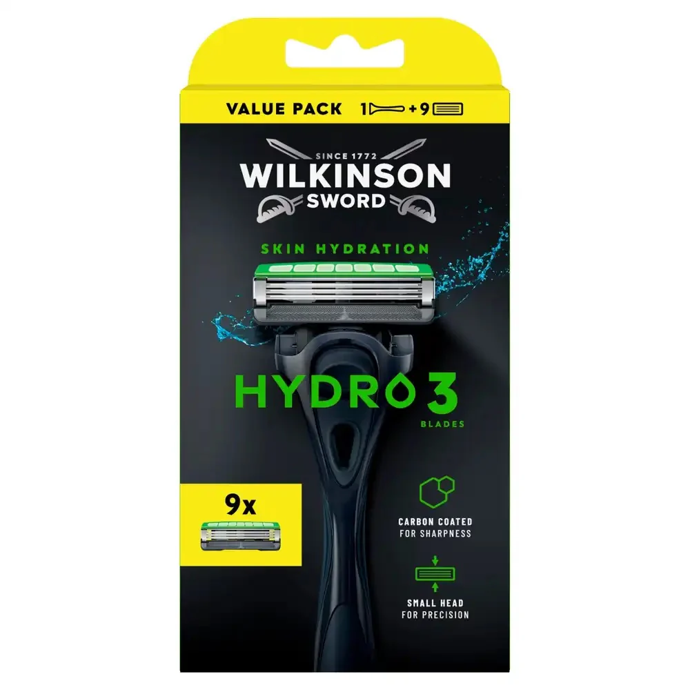 Hydro 3 Skin Hydration maszynka do golenia z 3 ostrzami i 9 wkładów