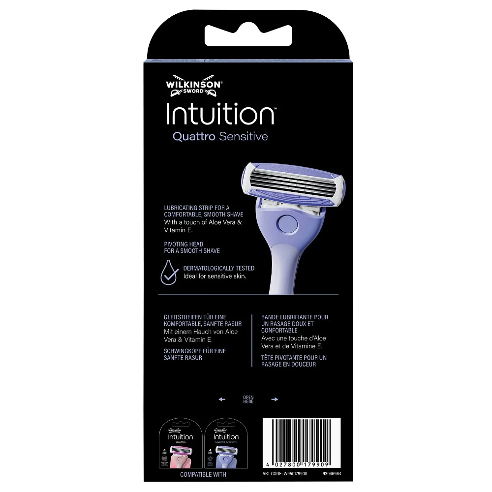 Intuition Quattro Sensitive maszynka do golenia z 4 ostrzami i 5 wkładów - Image 2