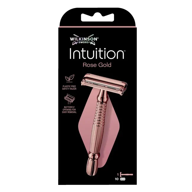 Intuition Rose Gold rączka i 10 wymiennych ostrzy