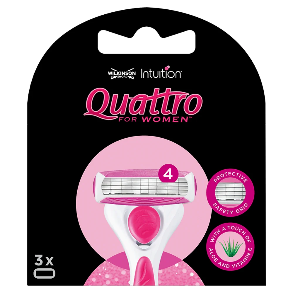 Quattro For Women wkłady do maszynki z 4 ostrzami dla kobiet 3szt