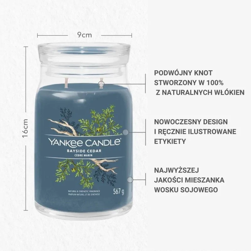 Duża świeca zapachowa Bayside Cedar 567g - Image 3