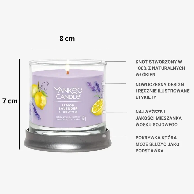 Mała świeca zapachowa Lemon Lavender 122g - Image 2