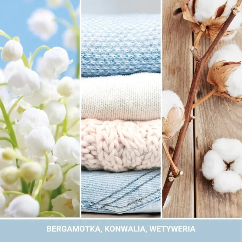 Średnia świeca zapachowa Clean Cotton 368g - Image 2